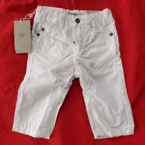 White newborn baby Armani pant.